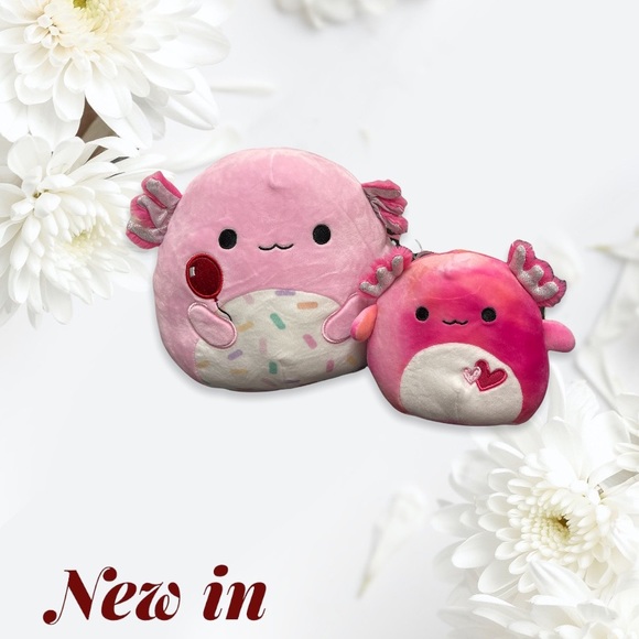 ARCHIE 8” & ALEKA 5” AXOLOTL SQUISHMALLOW  FRIENDS HTF RARE - Picture 2 of 6